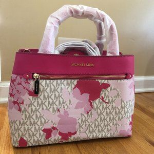 NWT Michael Kors Hailee Pink Floral Purse